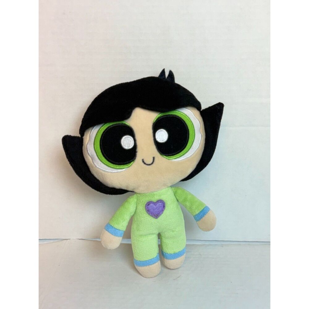 Vintage Powerpuff Girls Buttercup Pajama Party Plush 8" Cartoon Network Y2K